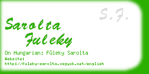 sarolta fuleky business card